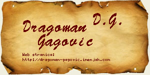 Dragoman Gagović vizit kartica